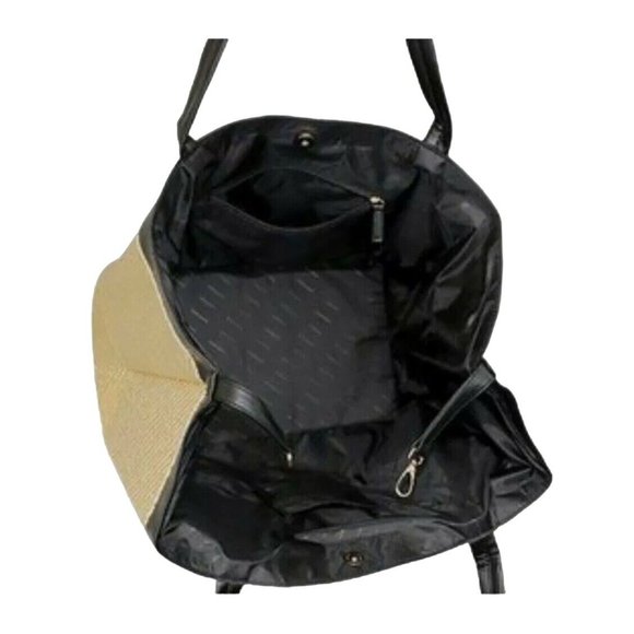 *Versace Parfums Weekender Textured Bag Gold Metallic XL Tote Shoulder - NWOT - Picture 4 of 6